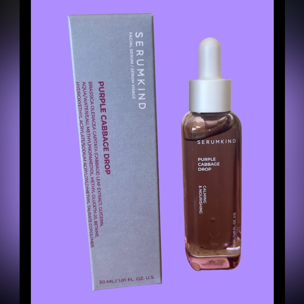 Serumkind Purple Cabbage Drop Calming And Nourishing Facial Serum 1.01oz NIB